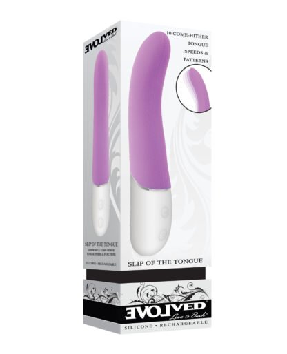 Evolved Slip of the Tongue G-Spot Vibrator - Purple/White